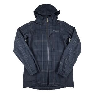 Columbia Titanium Omni Tech Black Plaid Men's Ski/Snowboarding Jacket Size Small